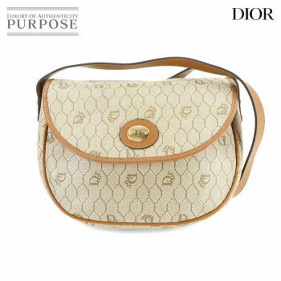 Christian Dior Honeycomb Shoulder Bag leather beige brown - Picture 1 of 9